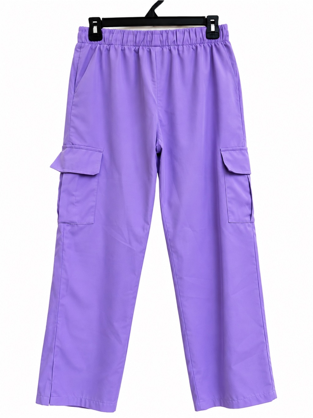 SHEIN Girls Purple Cargo Pants Size 11-12Y Elastic Waist